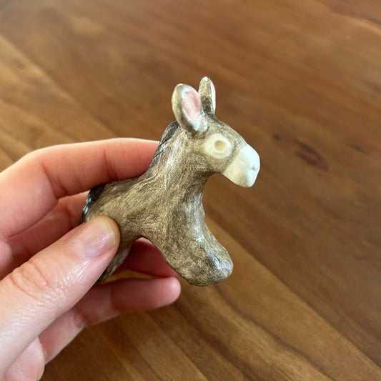 Figurine Gray Donkey