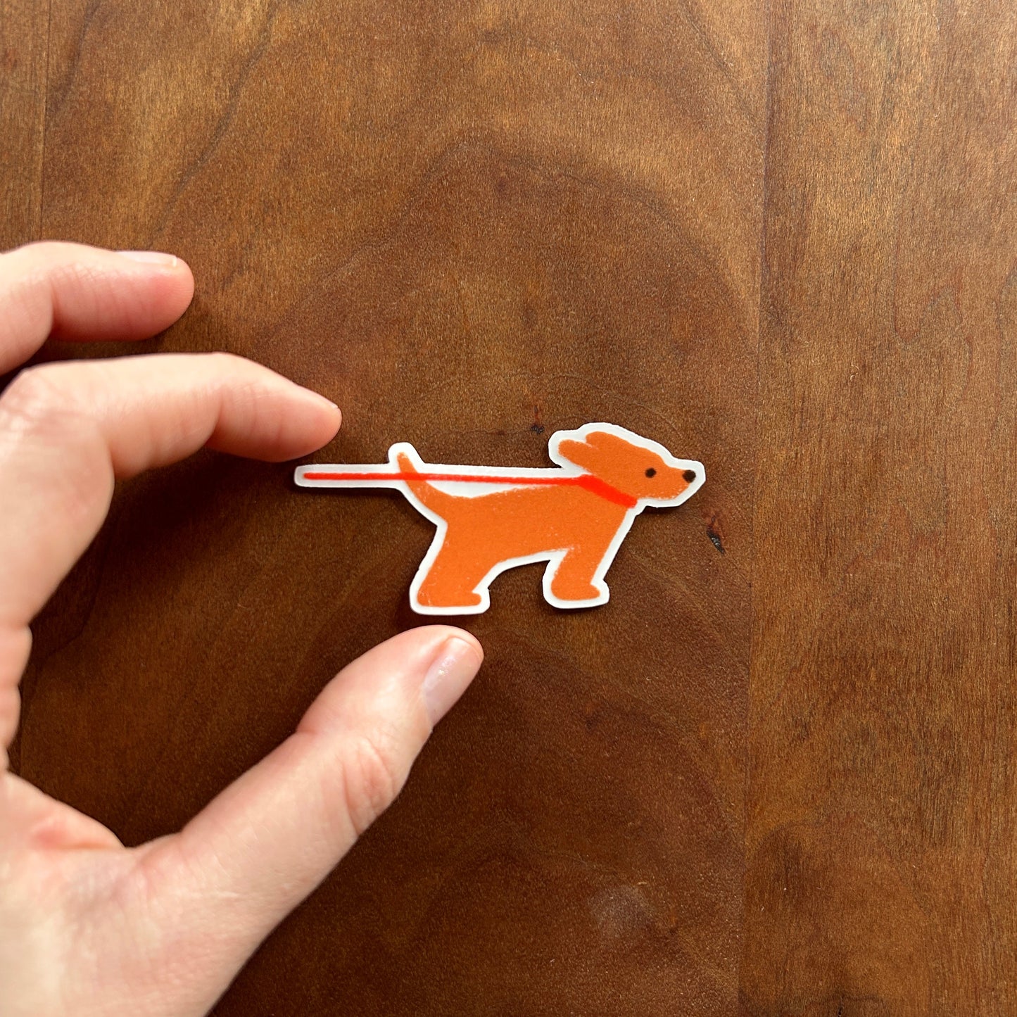 Sticker Dog Walks Me