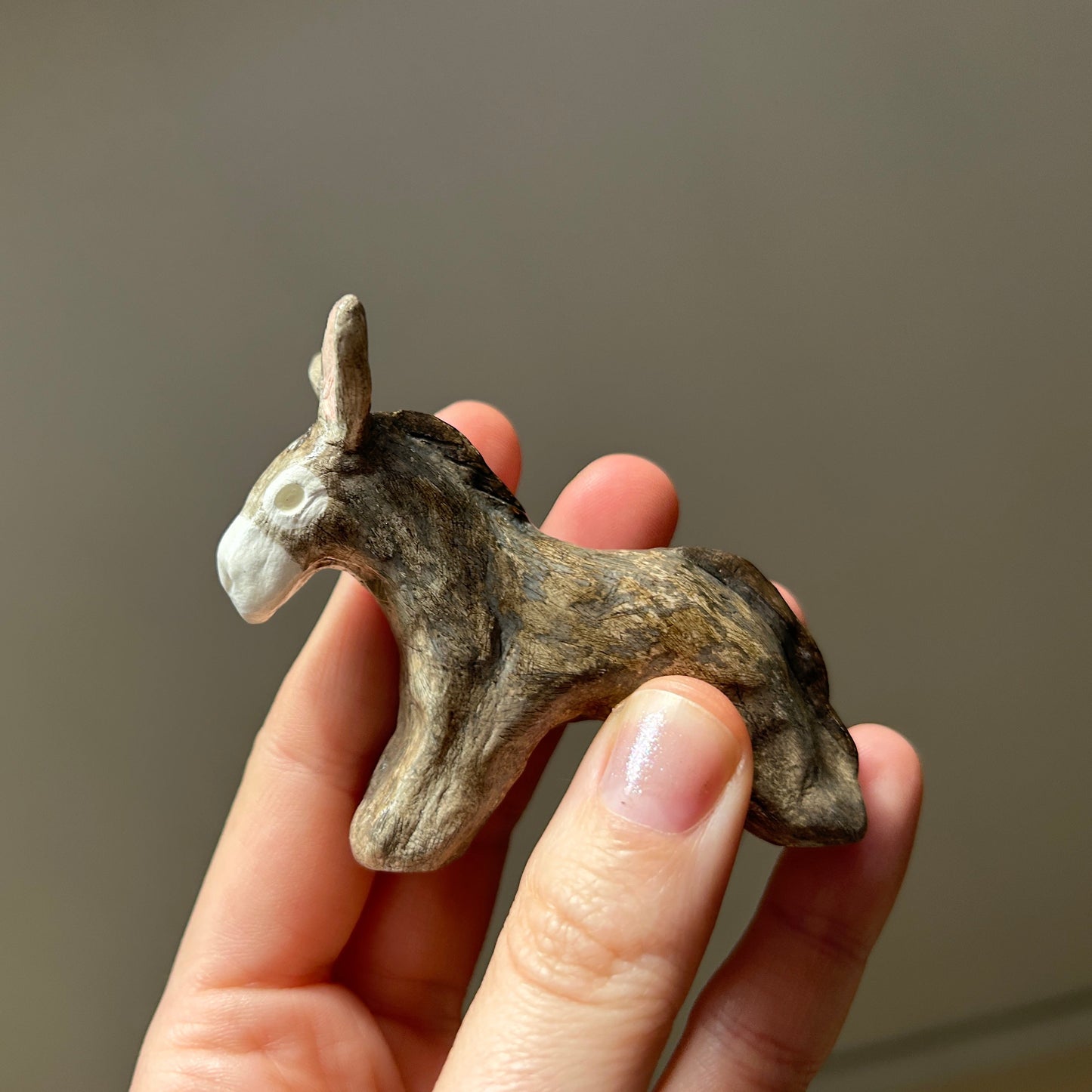 Figurine Gray Donkey