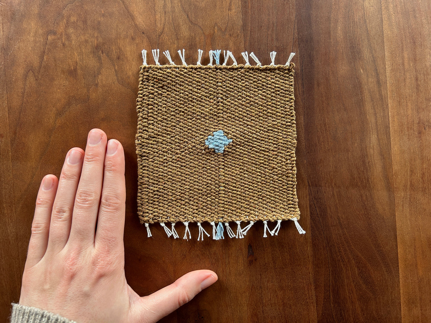Handwoven Cotton Coaster Rhombus