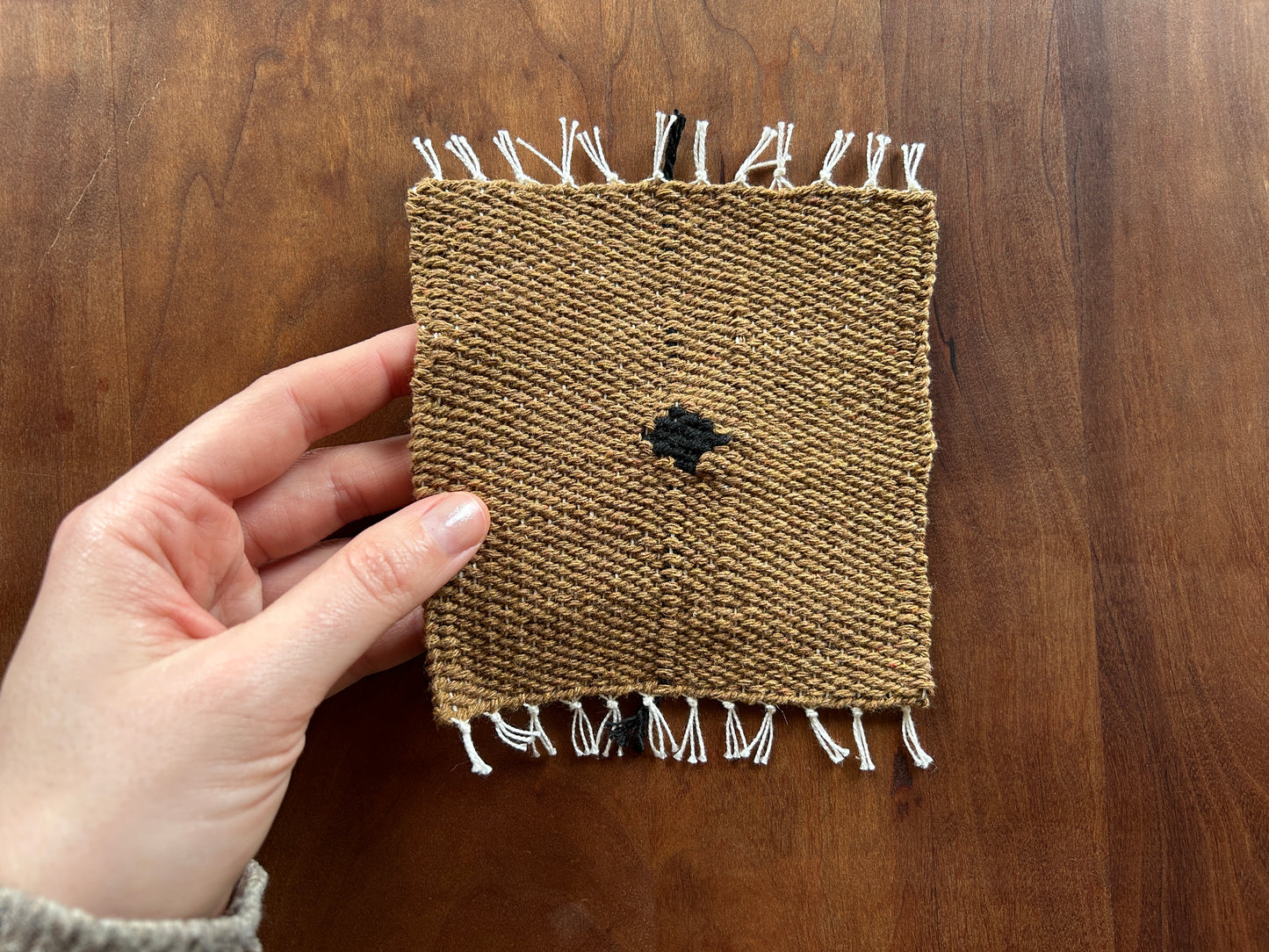 Handwoven Cotton Coaster Rhombus