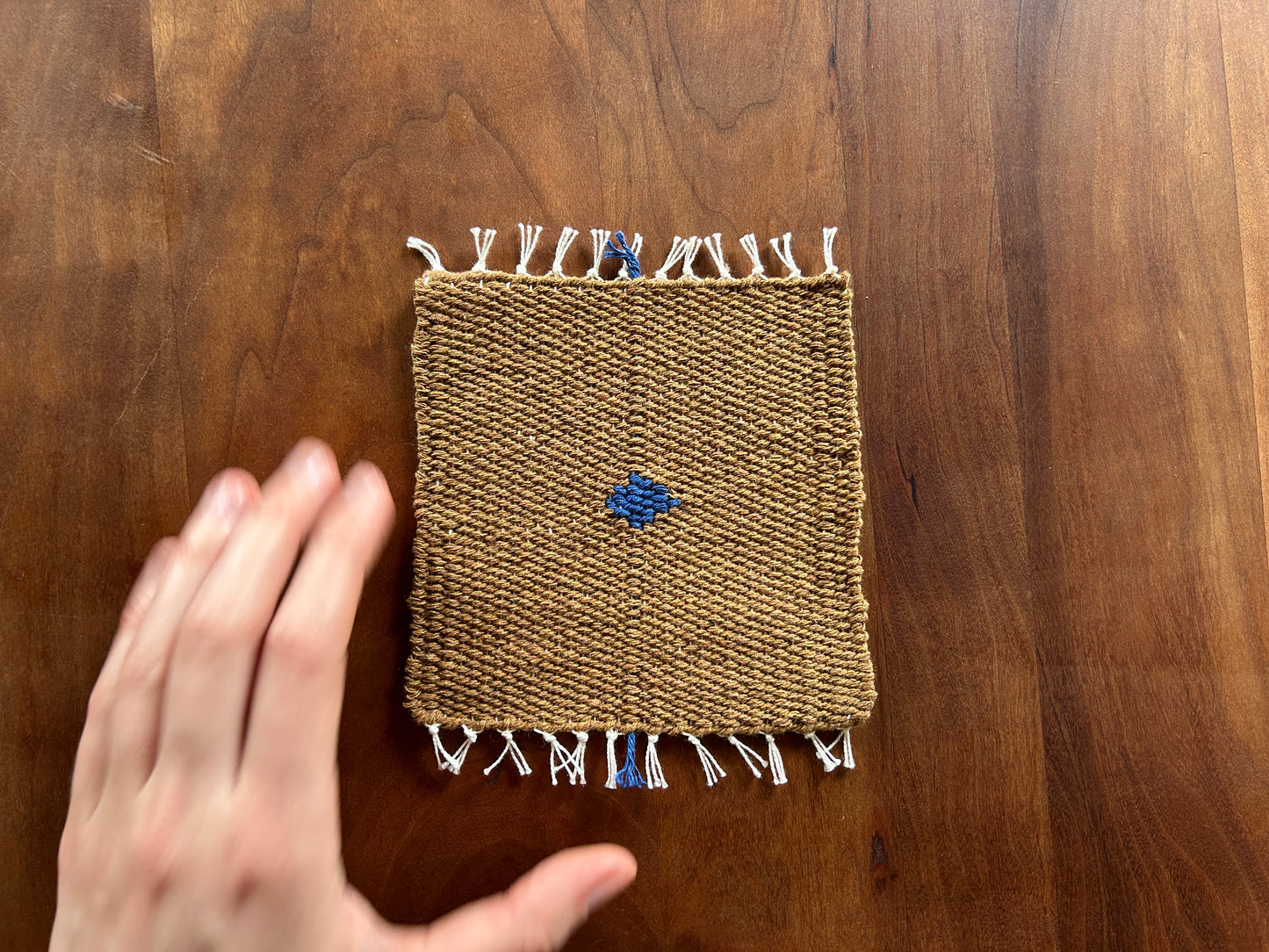 Handwoven Cotton Coaster Rhombus
